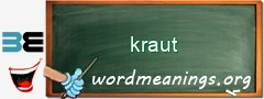 WordMeaning blackboard for kraut